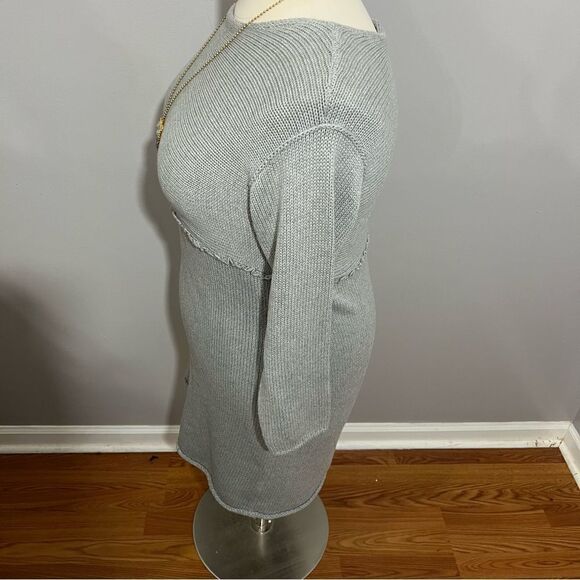 NWOT J. Jill Cotton Sweater Dress With Removable Cowl Neck Collar - Petite Large - Picture 7 of 12